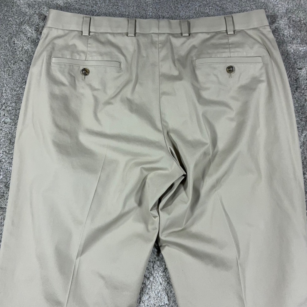Brooks Brothers Advantage Chino Clark Fit Pants Mens 38x30 Khaki Stretch - Picture 4 of 10